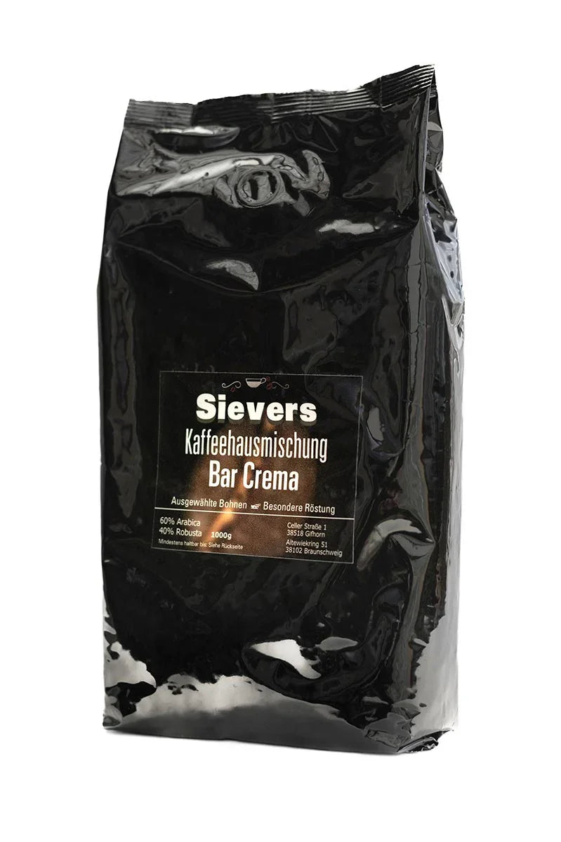 Bar Crema - Sievers Kaffeehausmischung - Sievers - Das Kaffeehaus in Braunschweig und Gifhorn