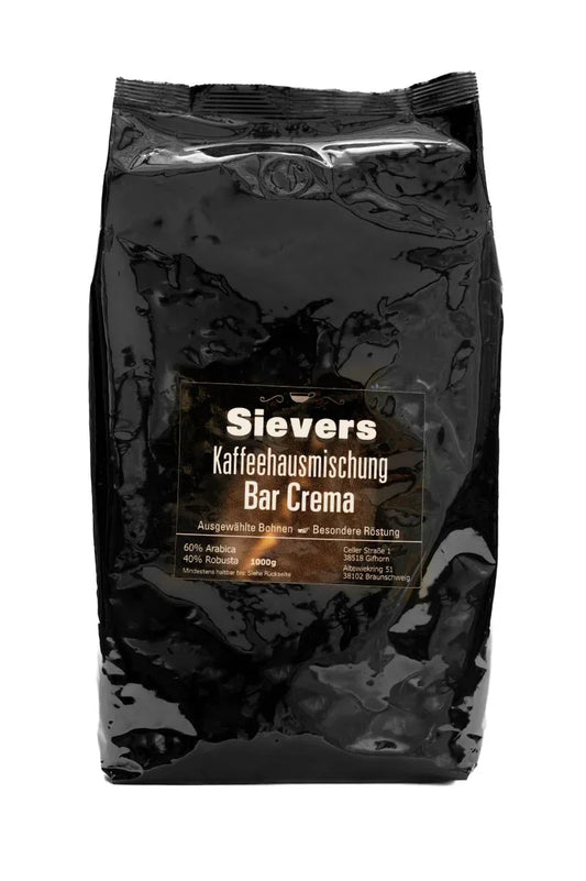 Bar Crema - Sievers Kaffeehausmischung - Sievers - Das Kaffeehaus in Braunschweig und Gifhorn