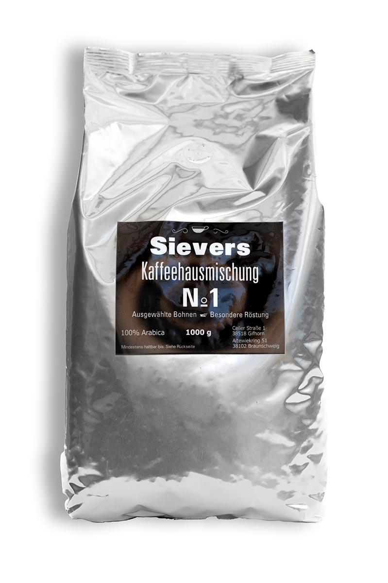No1 - Sievers Kaffeehausmischung - Sievers - Das Kaffeehaus in Braunschweig und Gifhorn